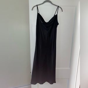 Black Bebe cowl neck slip dress only worn once!